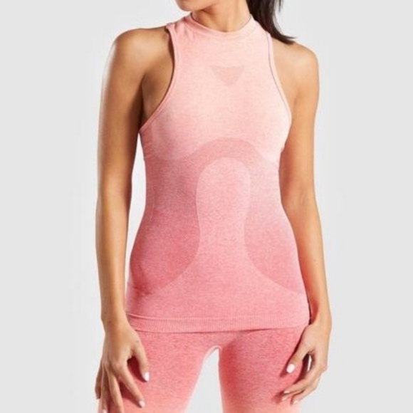 Gymshark Tops - Gymshark Seamless Ombre Tank Top in Peach/Coral